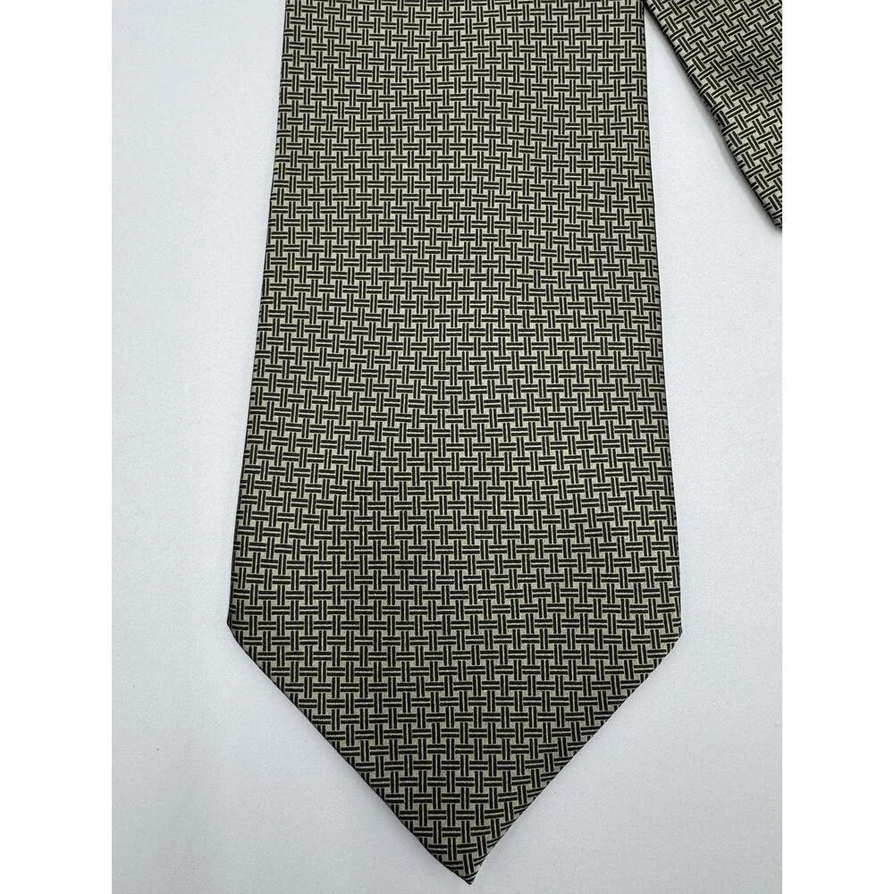 Tongue Tied Silk NY Necktie Tie Mens Geometric Tom McLellon 58